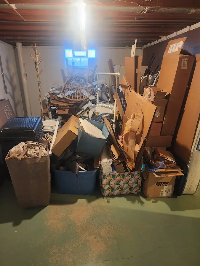 Roll-off dumpster container at job site for Roll Off Dumpster Rental in Elk Plain